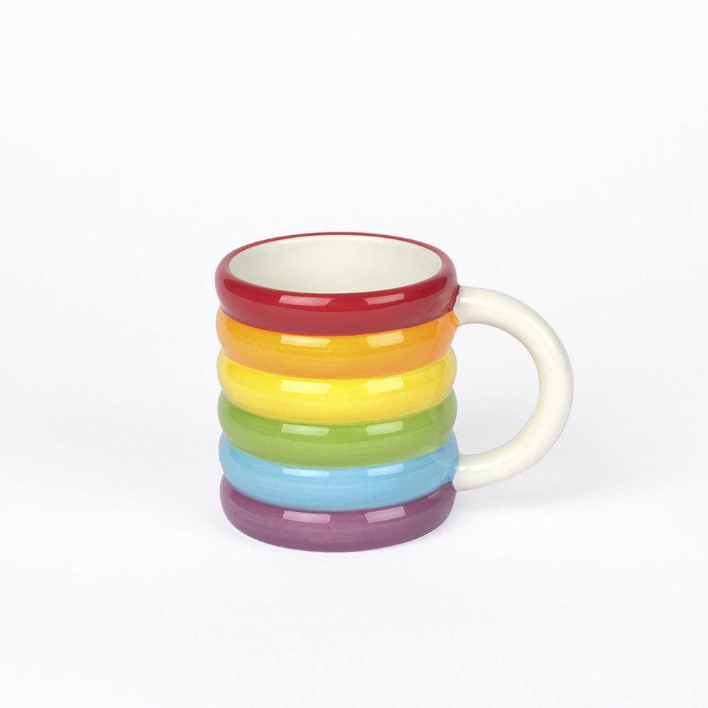 Mug Ceramic Rainbow Multicoloured