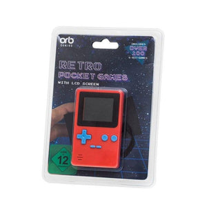 Retro Handheld Game Console in Red and Blue