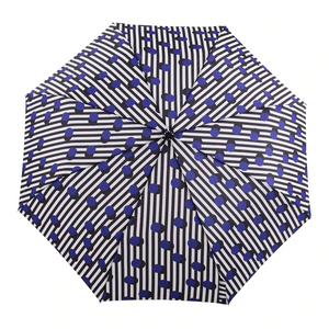 Original Duck Head Umbrella Compact Polkastripe Blue Black