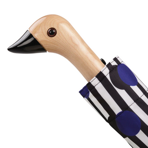 Original Duck Head Umbrella Compact Polkastripe Blue Black