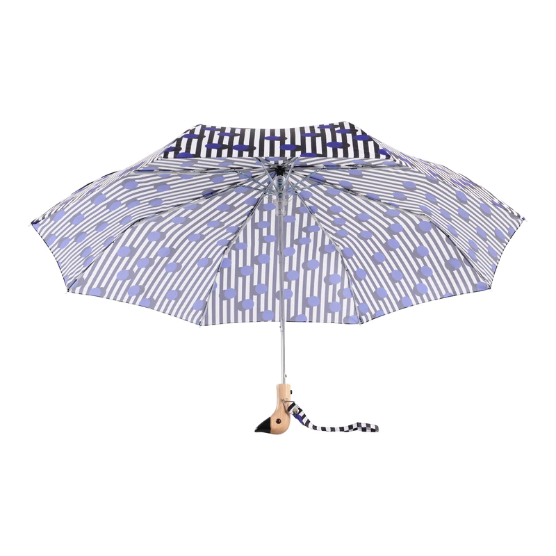 Original Duck Head Umbrella Compact Polkastripe Blue Black