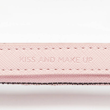 Toiletry Bag Travel Case Clear with Pink Edges