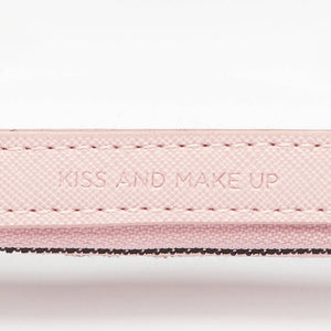 Toiletry Bag Travel Case Clear with Pink Edges