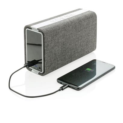 Speaker and power bank 'Vogue' by XD design in grey fabric