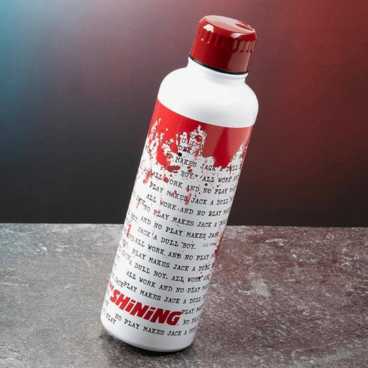 The Shining Metal Water Bottle 500ml in White and Red