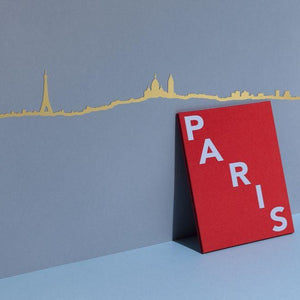 The Line Wall Art Decoration Paris Skyline in Gold