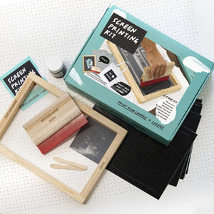 Screen Printing Kit Wooden and Blue