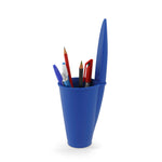 BiC pen lid desk tidy blue