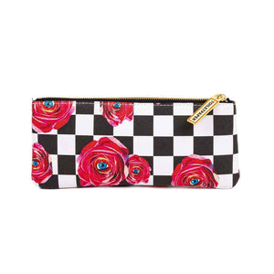 Pencil Case Seletti Roses Checkered Pattern