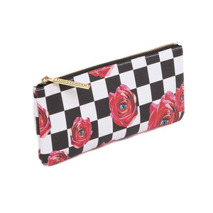 Pencil Case Seletti Roses Checkered Pattern