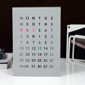 Magnetic Perpetual Calendar in Grey