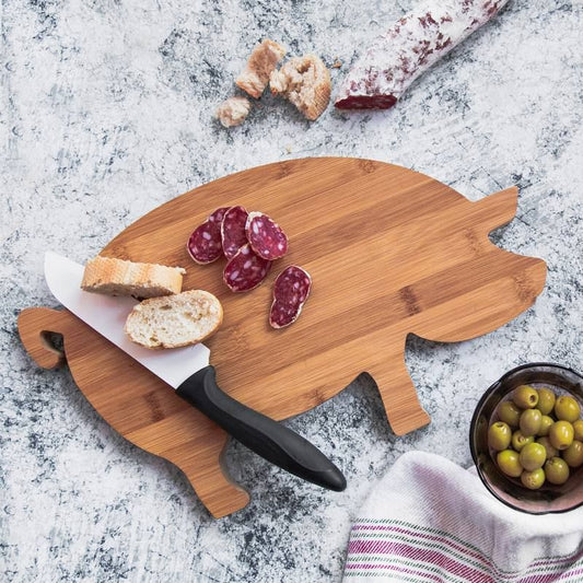Cutting Board Pig Chopping Board Bamboo Wood