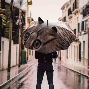 Animal Umbrella Cat 3D Design with Ears