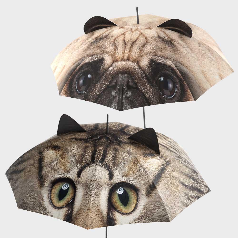 Animal Umbrella Cat 3D Design with Ears