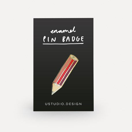 Cute pencil pin badge