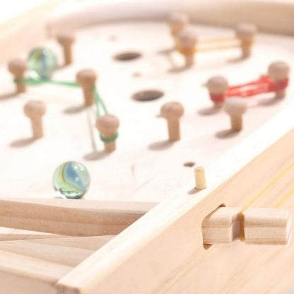 Pinball Wooden Game Classic American Mini Table Top Pin Ball Game