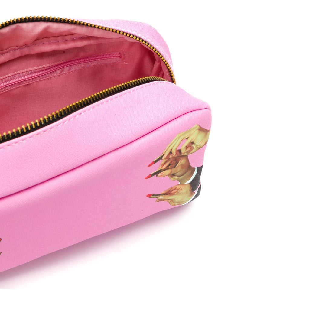 Discontinued - Cosmetic Bag Seletti Lipstick in Pink - Brand Academy Store