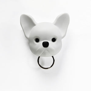 Dog Key Holder Wall Mounted Frenchy Dog in White