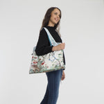 Foldable Tote bag with 'Chinese Decor' scenic Jungle artwork by Hermann Et Zipelius in white