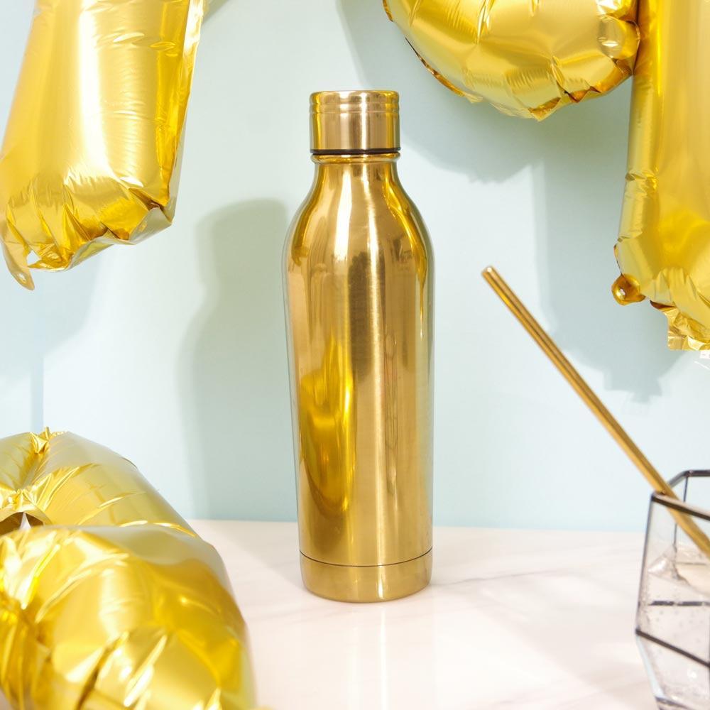 Water Bottle Insulated Leak Proof Double Walled 500ml in Gold