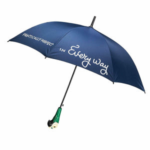 Umbrella Mary Poppins - Blue with Green Parrot Handle