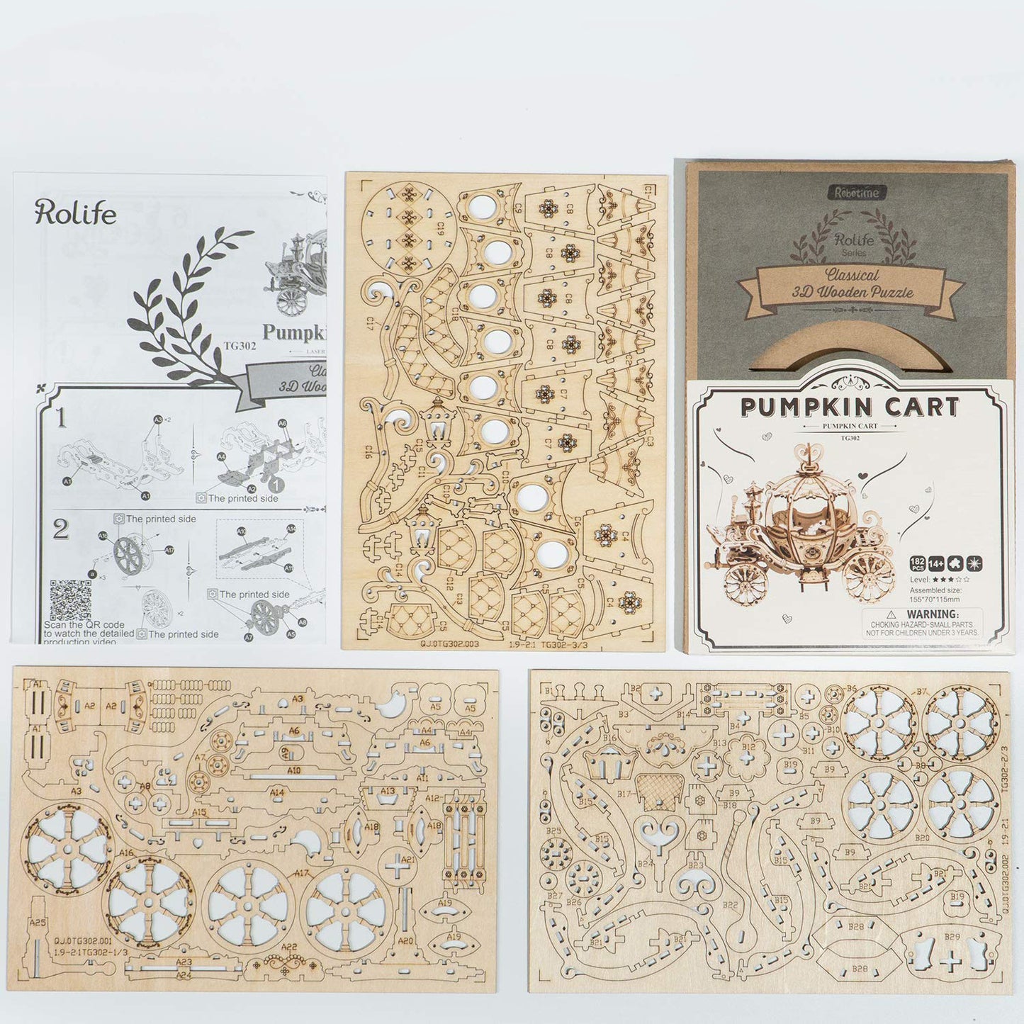 3D Puzzle Pumpkin Carriage Fairytale Cart Cinderella Inspired Game