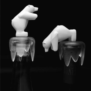 Bear Bottle Stopper Bottoms up