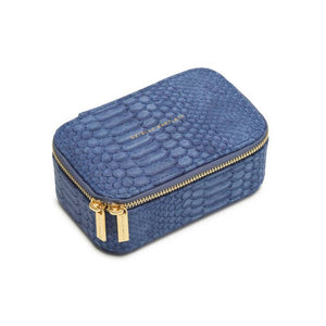 Mini Jewellery Box - Navy Blue Snake Print