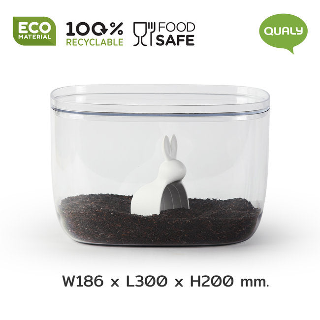 Jar Storage Container Food Bella Bunny 7L Transparent Including Rabbit Shape Scoop