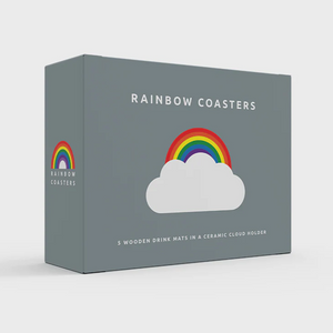 Rainbow Coaster 6 pcs with Cloud Holder