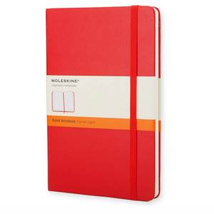 Notebook Large Red Hardback Ruled Lined Paper Moleskine