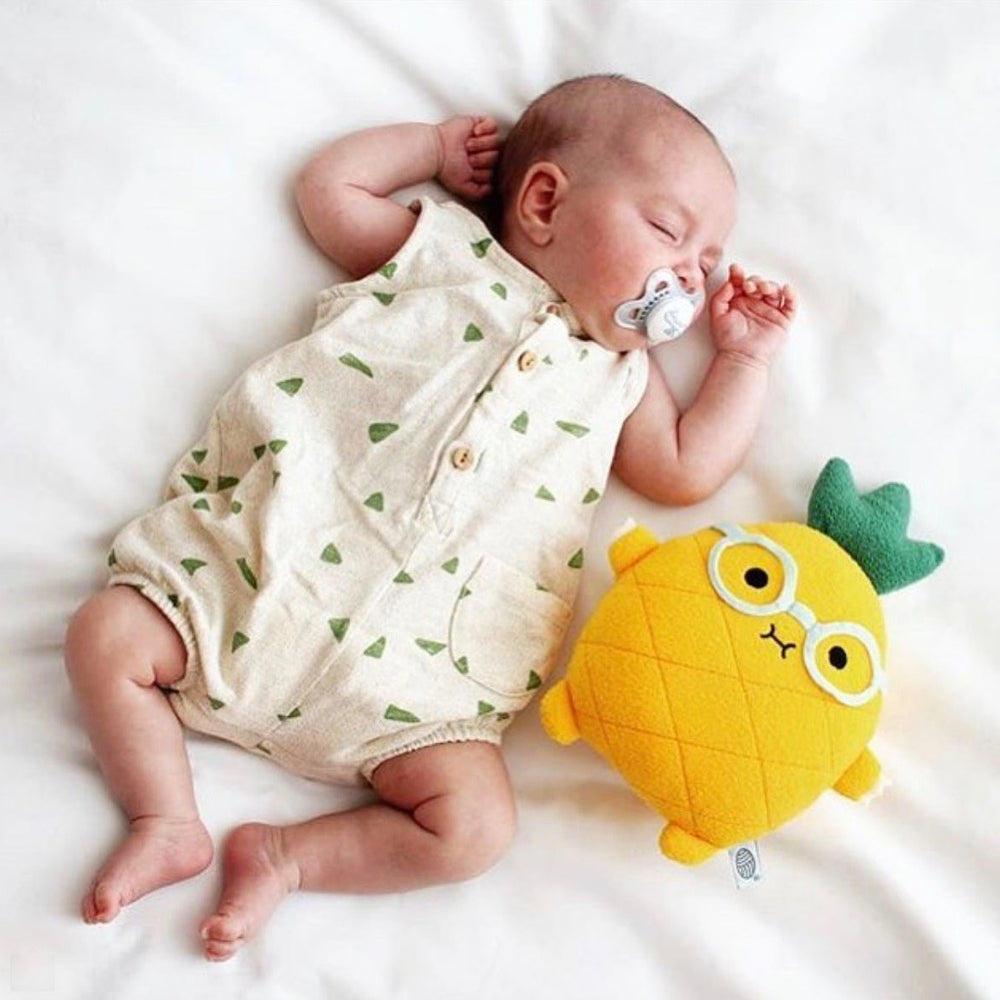 Pineapple plush soft toy for children 'Riceananas' in yellow
