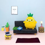 Pineapple plush soft toy for children 'Riceananas' in yellow