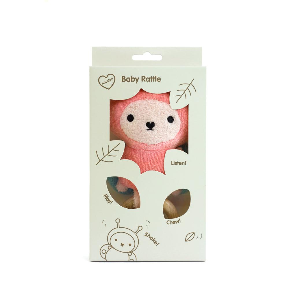 Rattle for children with butterfly 'Ricebutter' in pink