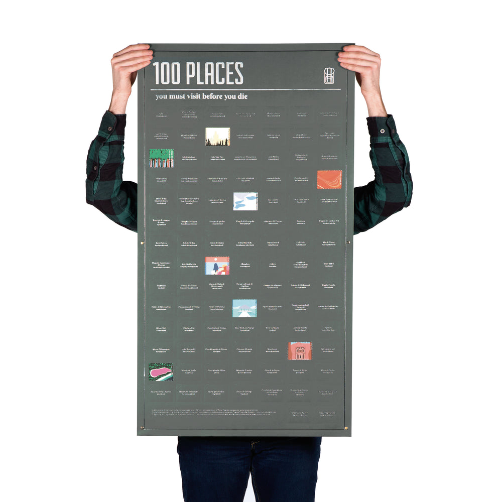DISCONTINUED - 100 Places to visit interactive travel poster