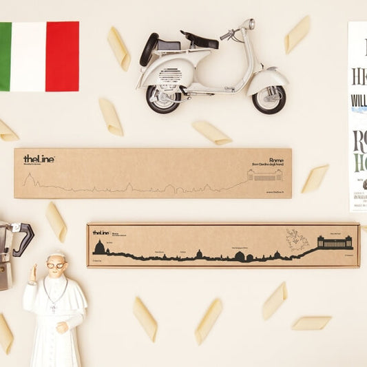 The Line Wall Art Decoration Rome Skyline in Black