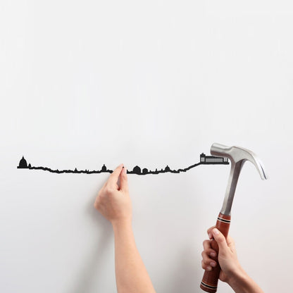 The Line Wall Art Decoration Rome Skyline in Black