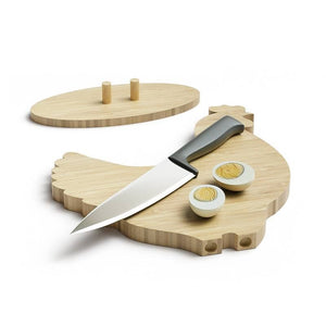 Cutting Board Rooster Chopping Board Bamboo Wood