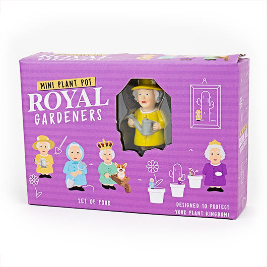 Queen Elizabeth Royal Plant Pot Marker Figurines for Garden Mini