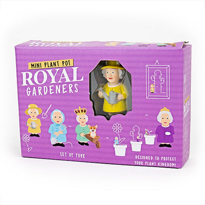 Queen Elizabeth Royal Plant Pot Marker Figurines for Garden Mini