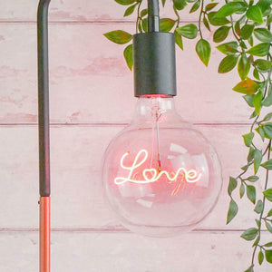 Love Filament Red Lamp Exposed Bulb Steepletone LED