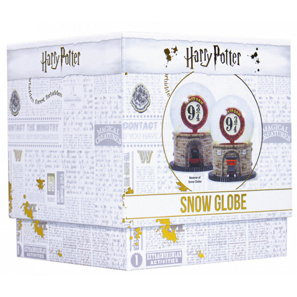 Snow Globe 9 3/4 Train Tunnel Gold Glitter Harry Potter