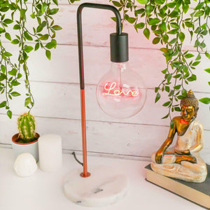 Love Filament Red Lamp Exposed Bulb Steepletone LED