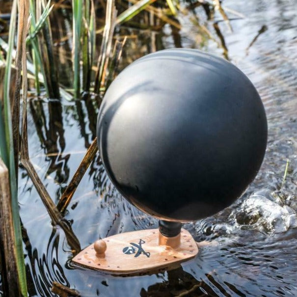 Wooden Boat Balloon Powered Sea Tiger Pirate Speedster in Natural Wood and Black