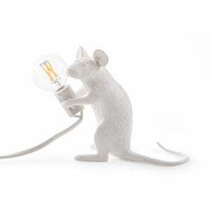 Lamp Mouse Sitting Upright Seletti in White