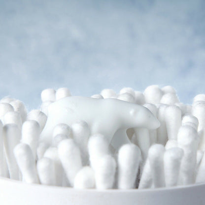 Roaming Polar Bear Cotton Earbud Container Bathroom Storage