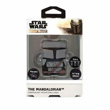 Retractable Cables The Mandalorian USB, type-C, micro usb, iPhone cables in Grey Black and Brown