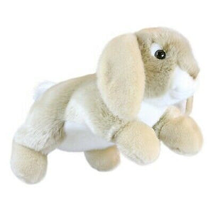 Rabbit Puppet Soft Toy Lop-Eared Full Body in Cream and White