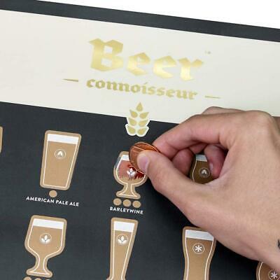 Beer Connoisseur Scratch Poster Black Gold