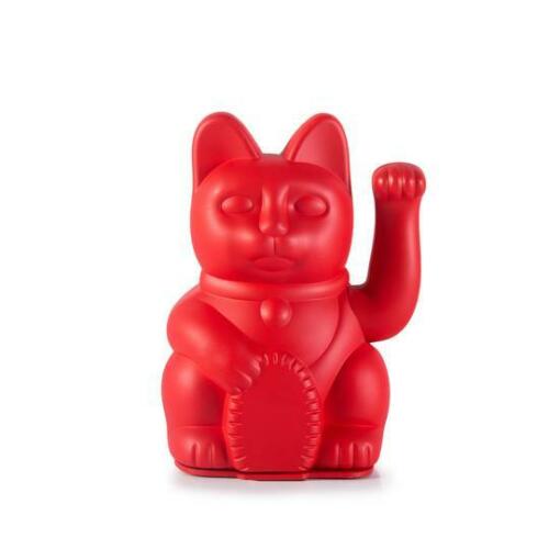 Lucky Cat Waving Arm 'Maneki-Neko' Good Fortune Red DIY Sticker